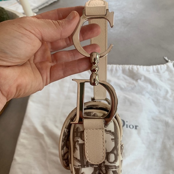 Christian Dior Vintage Embroidered Trotter Saddle Bag Authentic - Picture 4 of 16